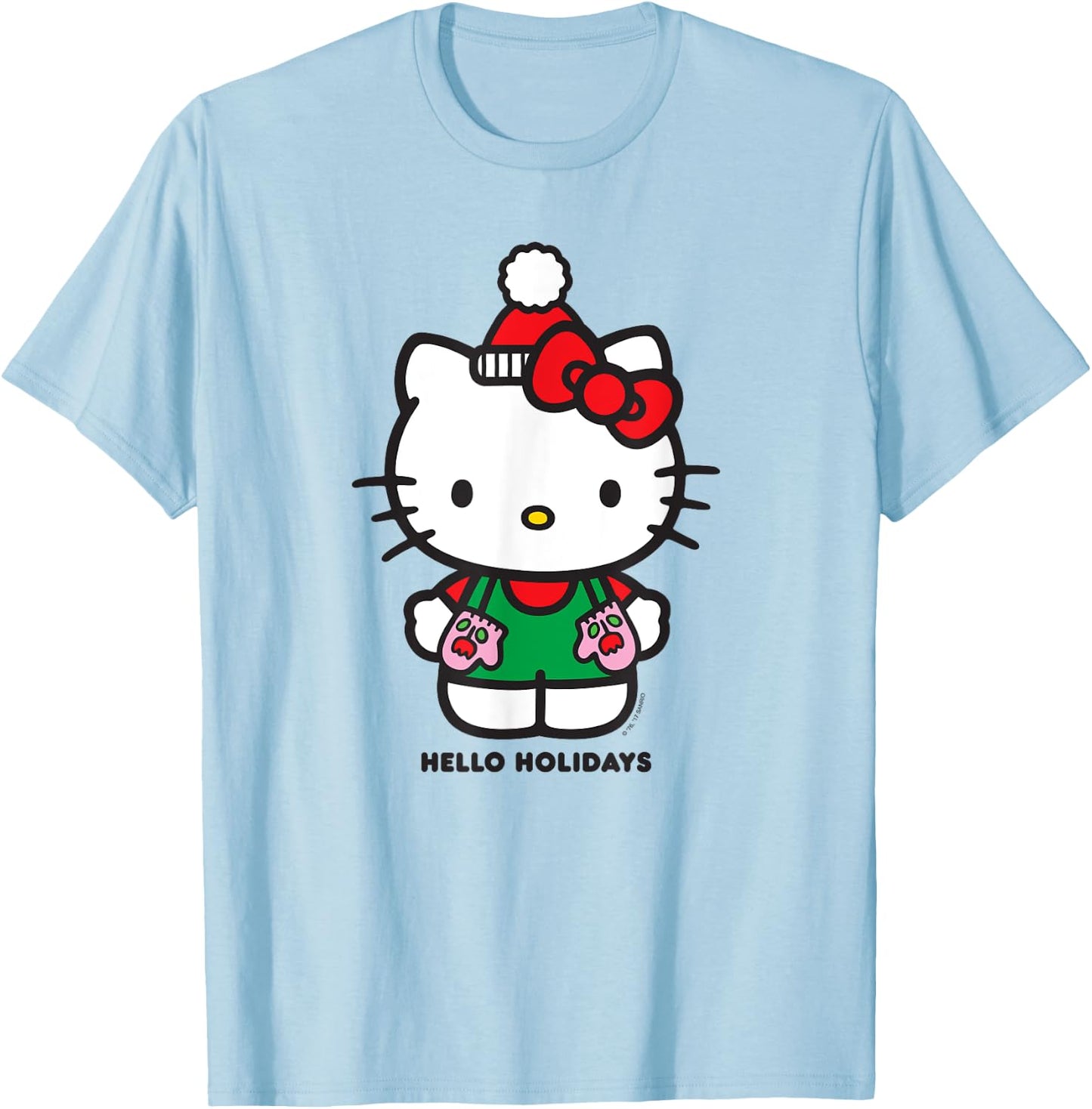 Hello Kitty "Hello Holidays" Christmas Shirt T-Shirt - T-Shirt | Light Blue