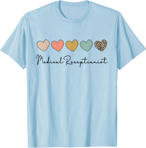 Medical Receptionist Medical Secretary Appreciation T-Shirt - T-Shirt | Light Blue