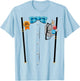 Halloween Nerd Suspenders Plaid Bow Tie Costume T-Shirt - T-Shirt | Light Blue