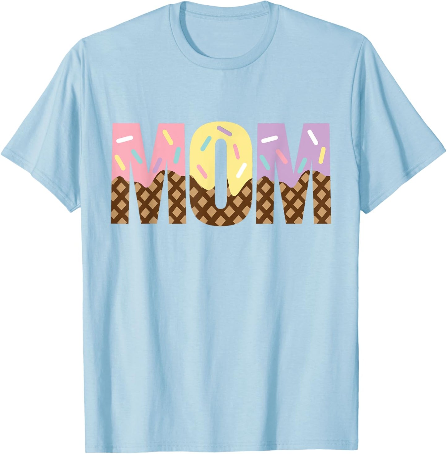 Mom Of The Sweet One Ice Cream 1st First Family Mother's Day Men Women T-Shirt - T-Shirt | Light Blue