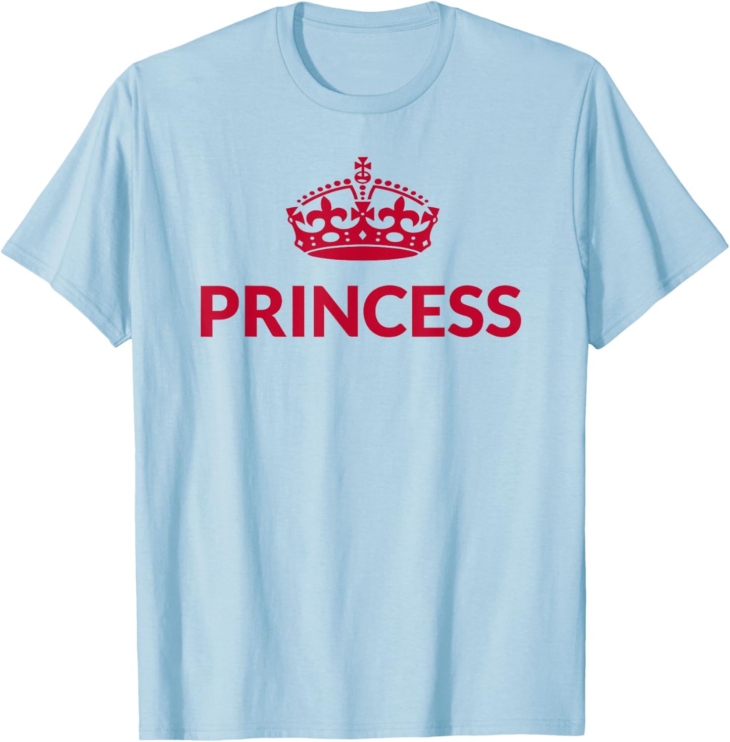 Funny Princess with Crown or Tiara Motif , pink T-Shirt - T-Shirt | Light Blue