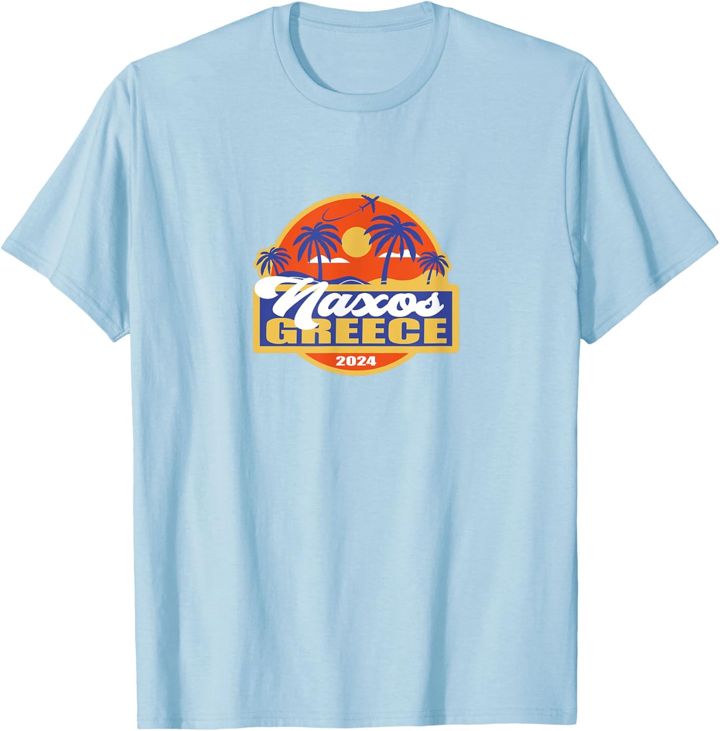 Naxos Greece Holiday 2024 Greek Islands Vacation Family T-Shirt - T-Shirt | Light Blue