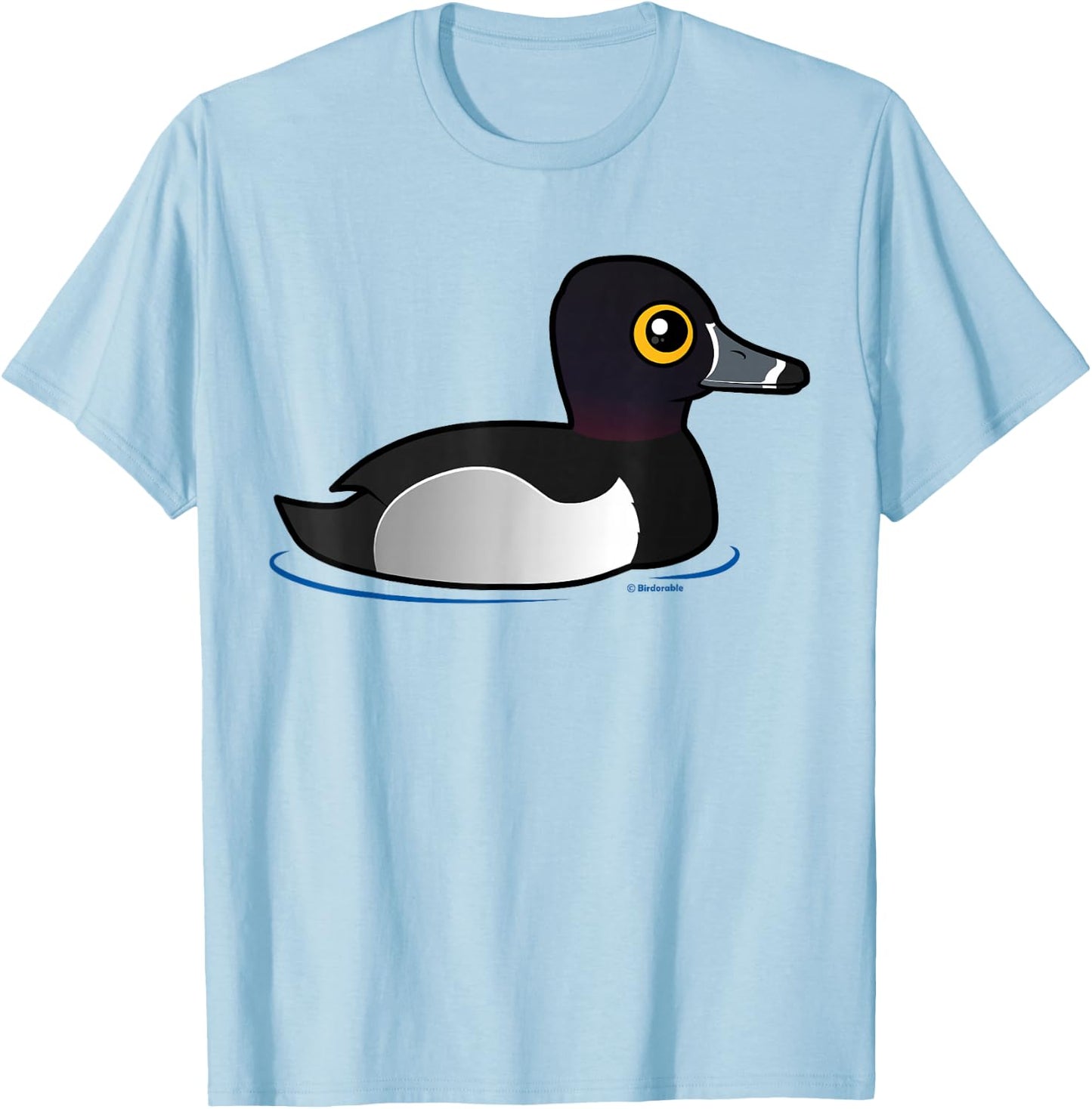Cute Cartoon Ring-necked Duck Birdorable Waterfowl Bird T-Shirt - T-Shirt | Light Blue