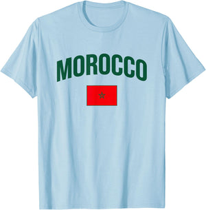 Morocco - Flag of Morocco - Classic T-Shirt - T-Shirt | Light Blue
