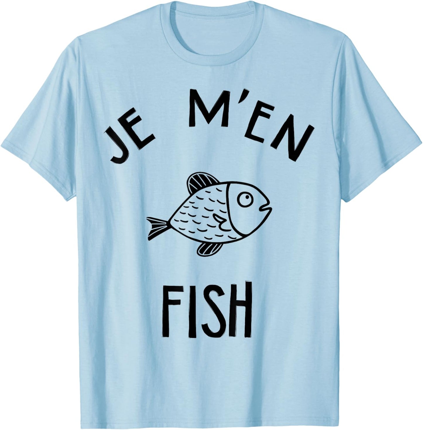 Je M'en Fish , white, S T-Shirt - T-Shirt | Light Blue