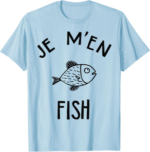 Je M'en Fish , white, S T-Shirt - T-Shirt | Light Blue