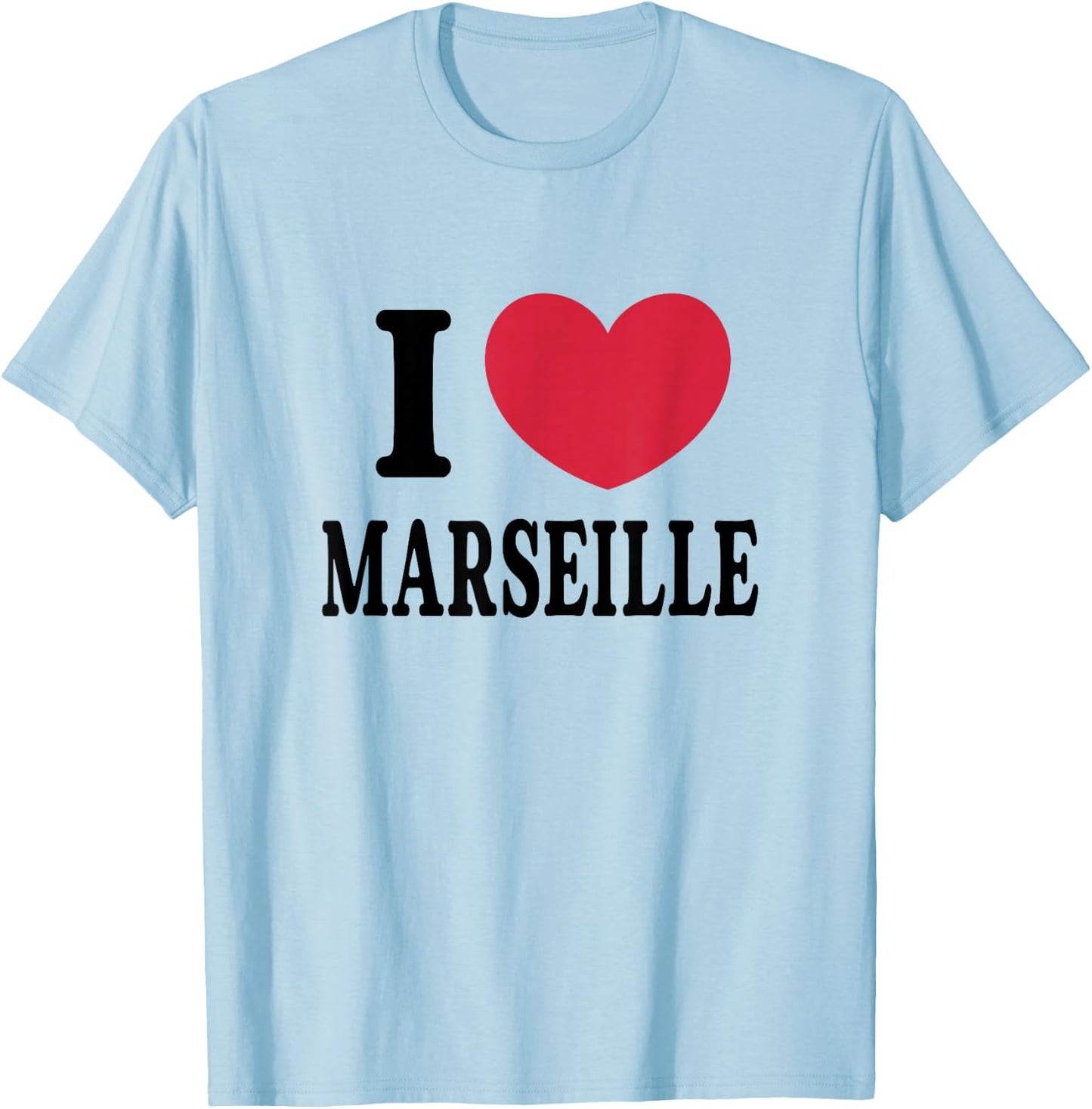 I Love Marseille , white, S T-Shirt - T-Shirt | Light Blue