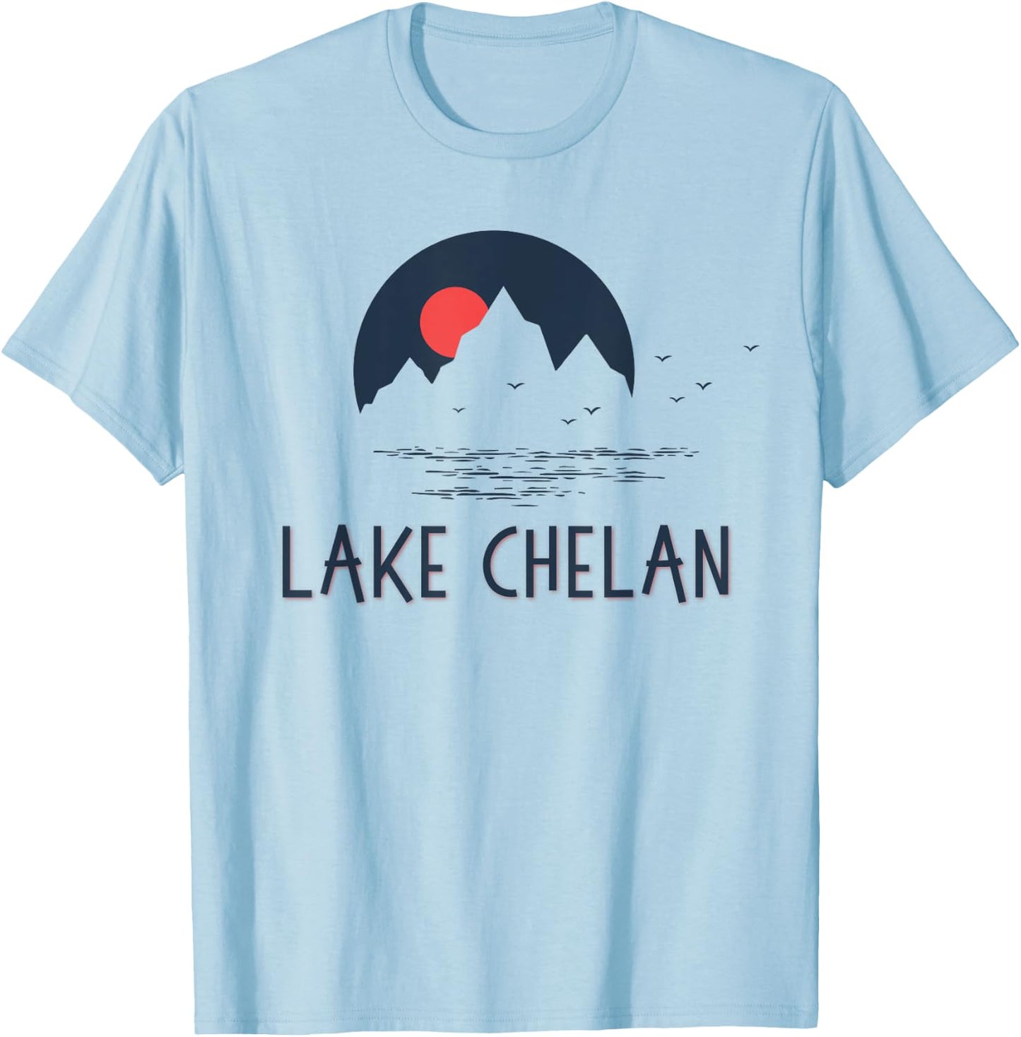 Lake Chelan Washington Outdoor Family Adventure Vacation T-Shirt - T-Shirt | Light Blue