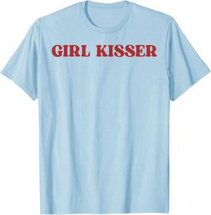 Girl Kisser Lesbian LGBT Gay Bisexual Trans Pride Pansexual T-Shirt - T-Shirt | Light Blue