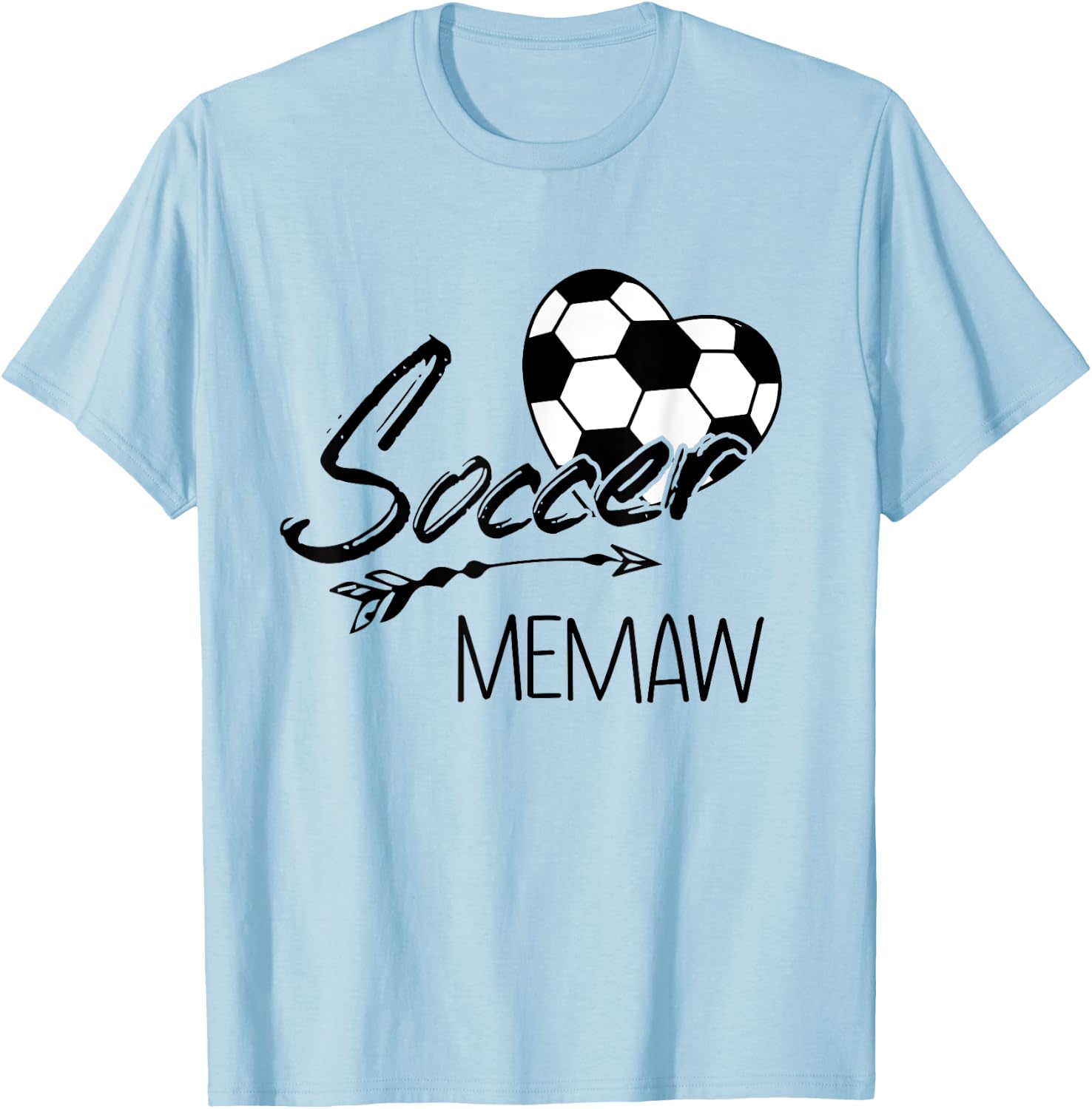 Soccer Memaw Grandma Gift T-Shirt - T-Shirt | Light Blue