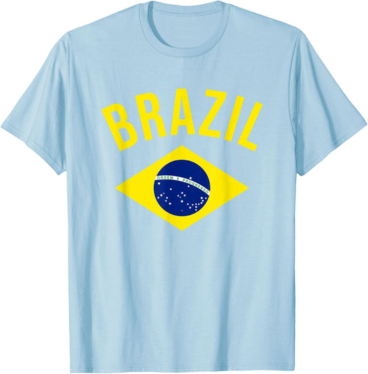 Brazil Brasil fan Brazilian outfit T-Shirt - T-Shirt | Light Blue