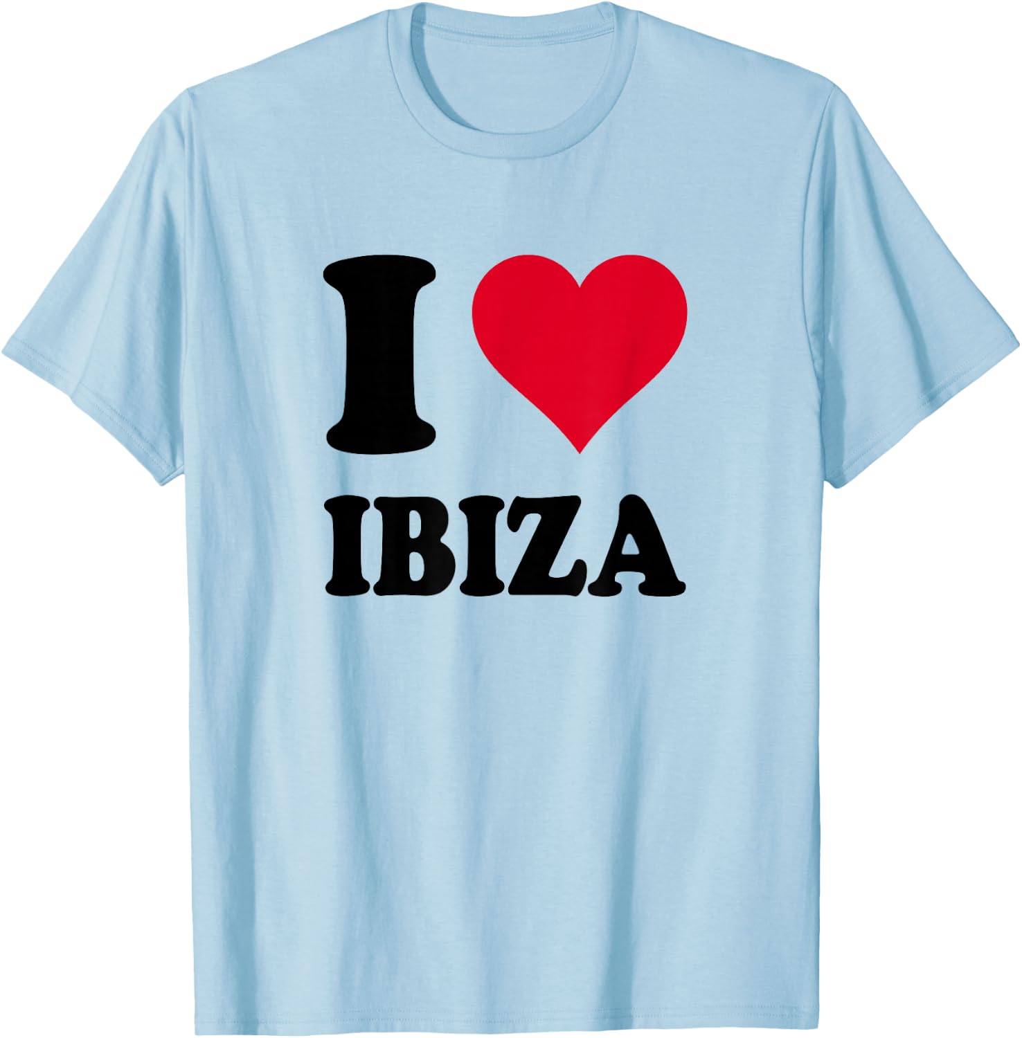 I Love Ibiza , white, S T-Shirt - T-Shirt | Light Blue
