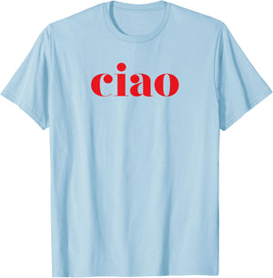 Ciao Nice Italy , White T-Shirt - T-Shirt | Light Blue