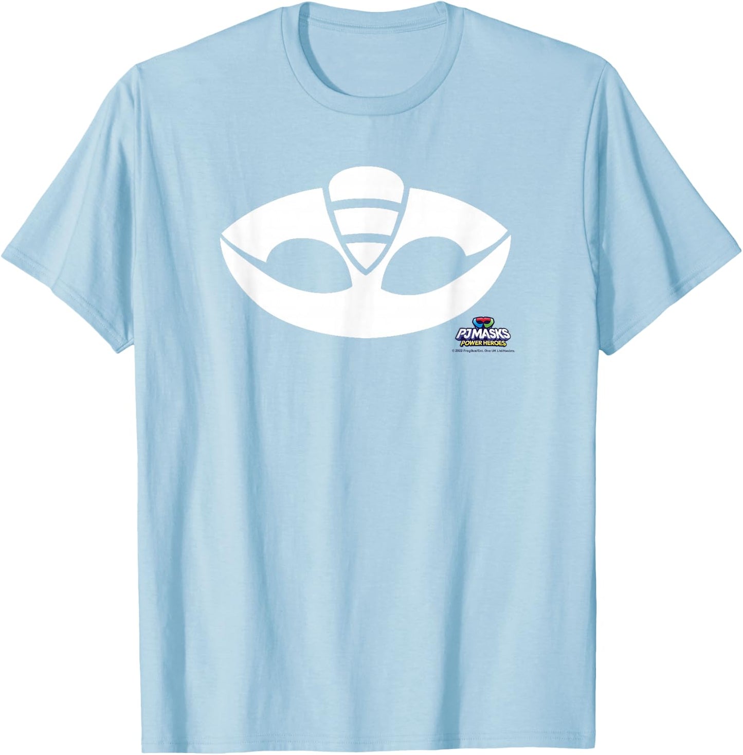 PJ Masks Gekko Icon Mask Lizard Power Logo T-Shirt - T-Shirt | Light Blue