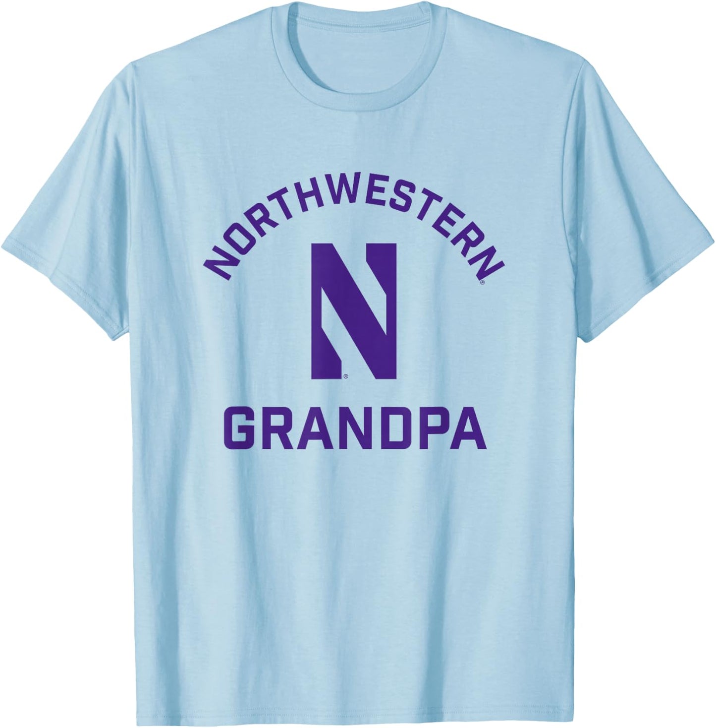 Northwestern University Wildcats Arched Grandpa T-Shirt - T-Shirt | Light Blue