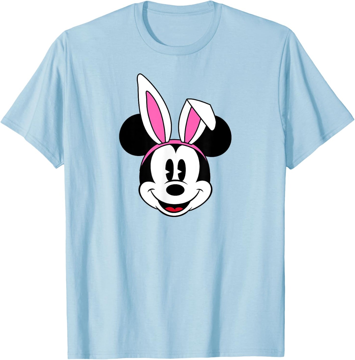 Amazon Essentials Disney Mickey Mouse Spring Easter Bunny Ears T-Shirt - T-Shirt | Light Blue