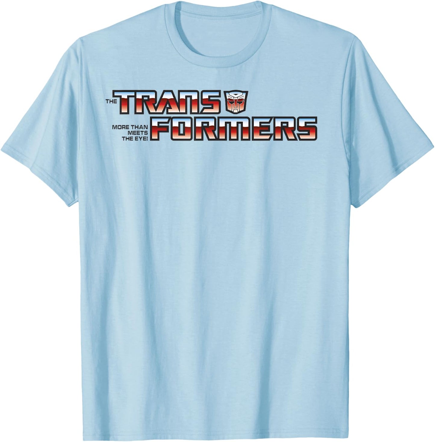 Transformers Red Gradient Classic Vintage Logo T-Shirt - T-Shirt | Light Blue