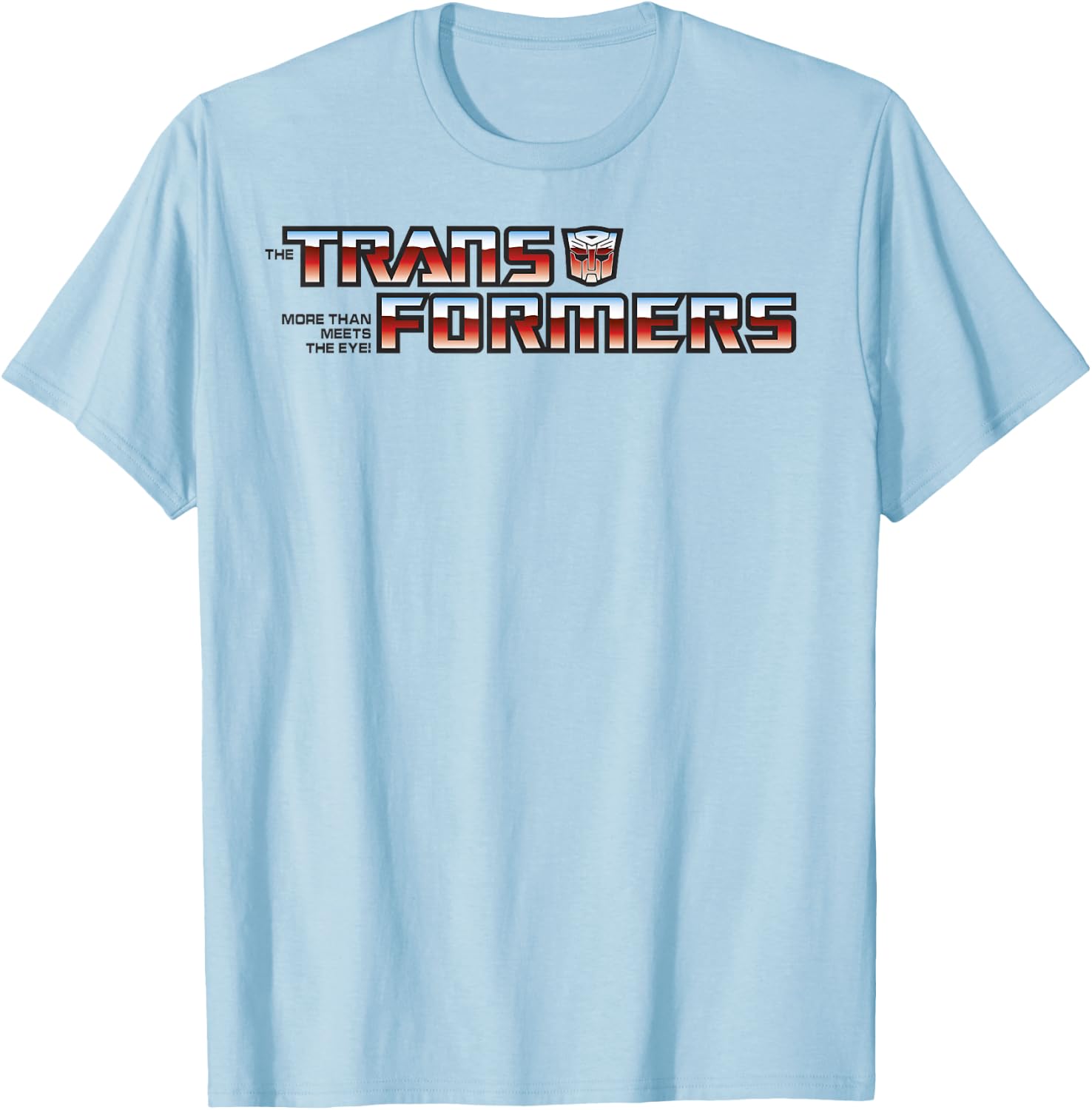 Transformers Red Gradient Classic Vintage Logo T-Shirt - T-Shirt | Light Blue