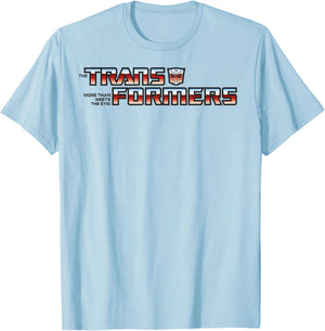 Transformers Red Gradient Classic Vintage Logo T-Shirt - T-Shirt | Light Blue