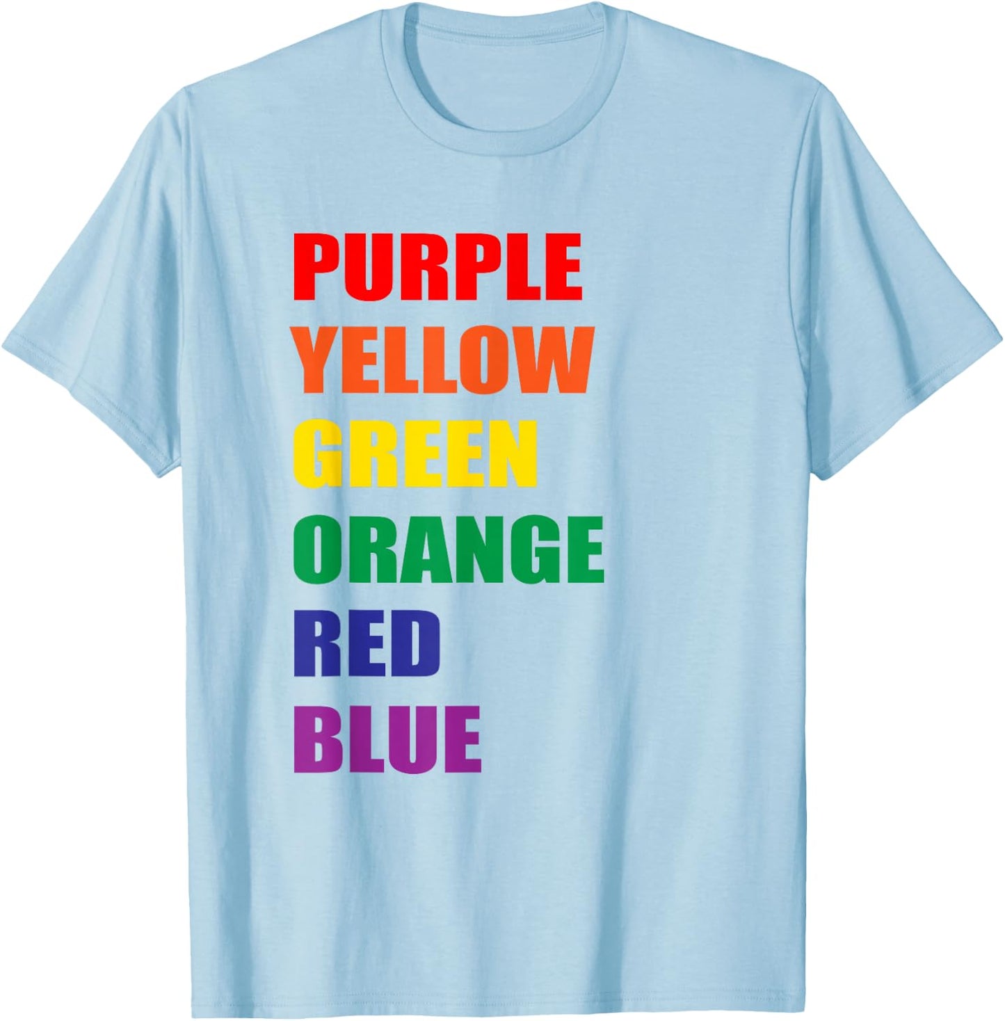 Optical Illusion - Rainbow Colors T-Shirt - T-Shirt | Light Blue