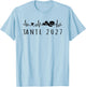 Tante 2027 Herzschlag Schwangerschaft Verkünden T-Shirt - T-Shirt | Light Blue