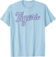 Clemson Tigers Cursive Mascot Orange Officially Licensed T-Shirt - T-Shirt | Light Blue