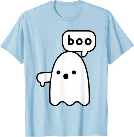 Thumbs Down Ghost Screaming Boo Disapproval Ghost halloween T-Shirt - T-Shirt | Light Blue
