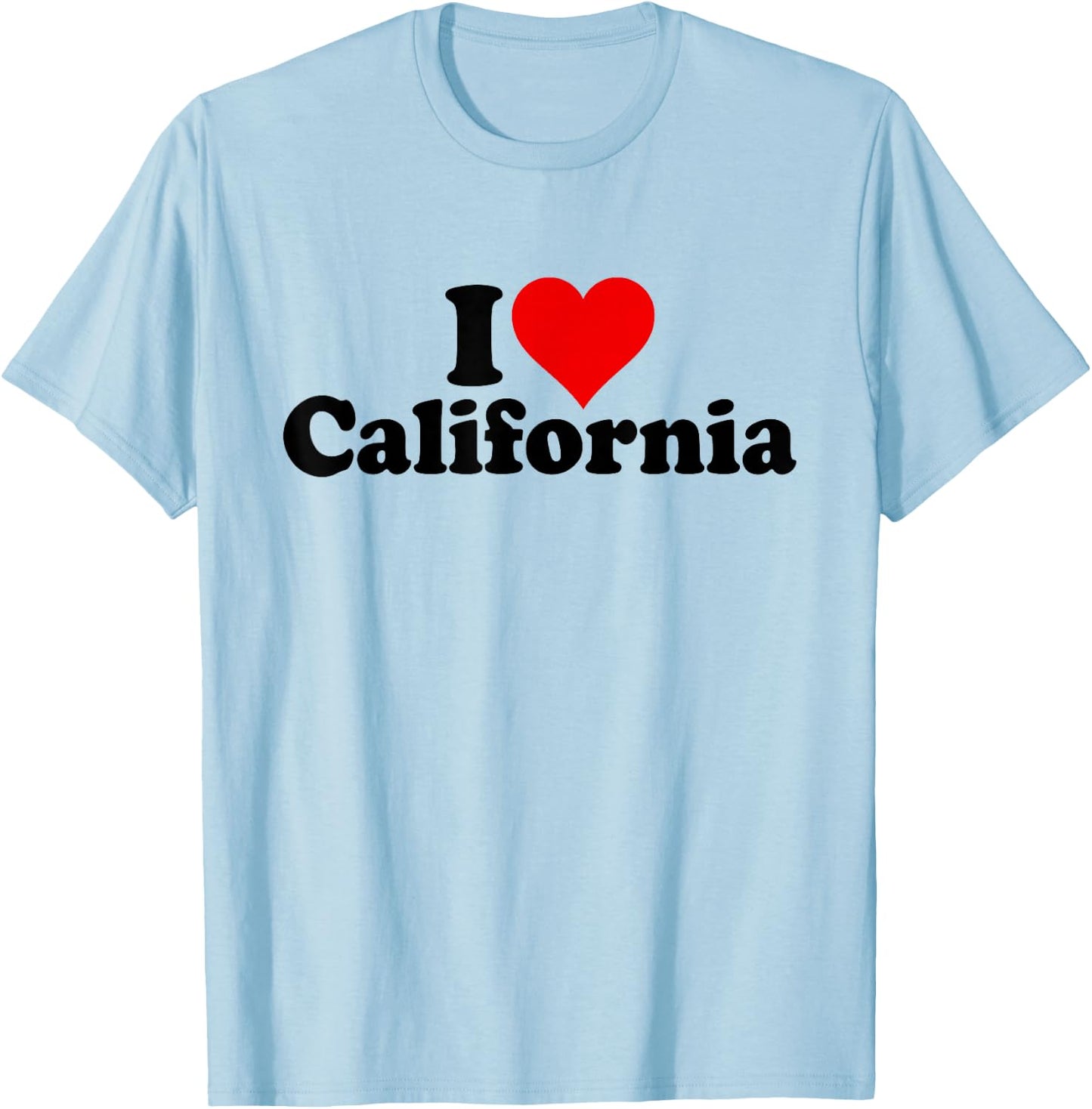 I Love Heart California Cali State T-Shirt - T-Shirt | Light Blue
