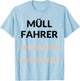 Müllfahrer Müllmann Costume Rubbish Collection Children's Men's Fancy Dress , orange T-Shirt - T-Shirt | Light Blue