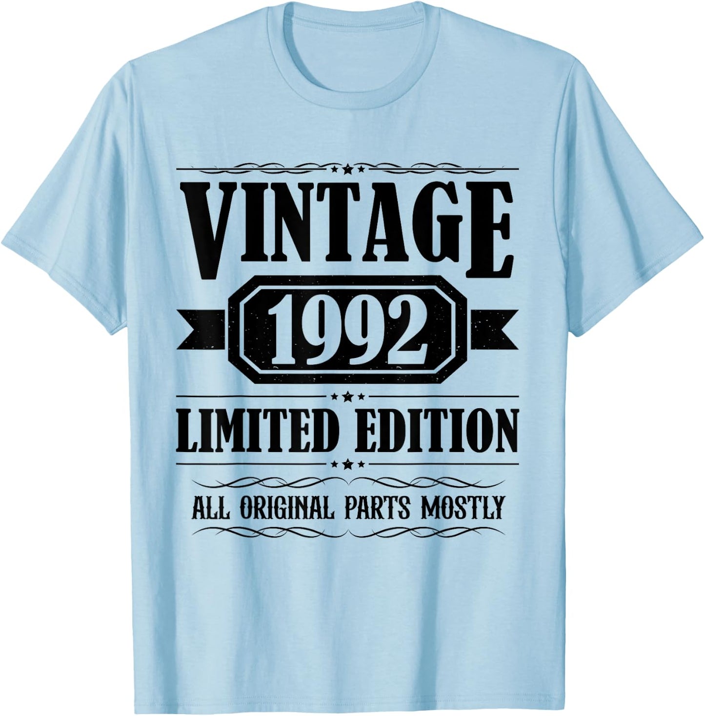 Vintage 1992 T Shirts Retro Funny 1992 Birthday T-Shirt - T-Shirt | Light Blue