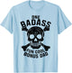 One Badass Bonus Dad Fun Stepdad Funny Humor Father's Day T-Shirt - T-Shirt | Light Blue