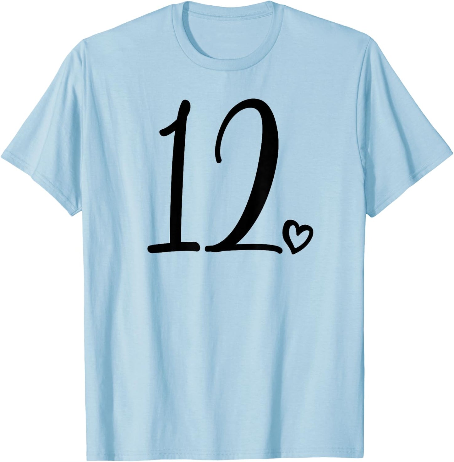 12. Geburtstag Kinder Mädchen Zwölf niedliche Zahl 12 Jahre alt T-Shirt - T-Shirt | Light Blue
