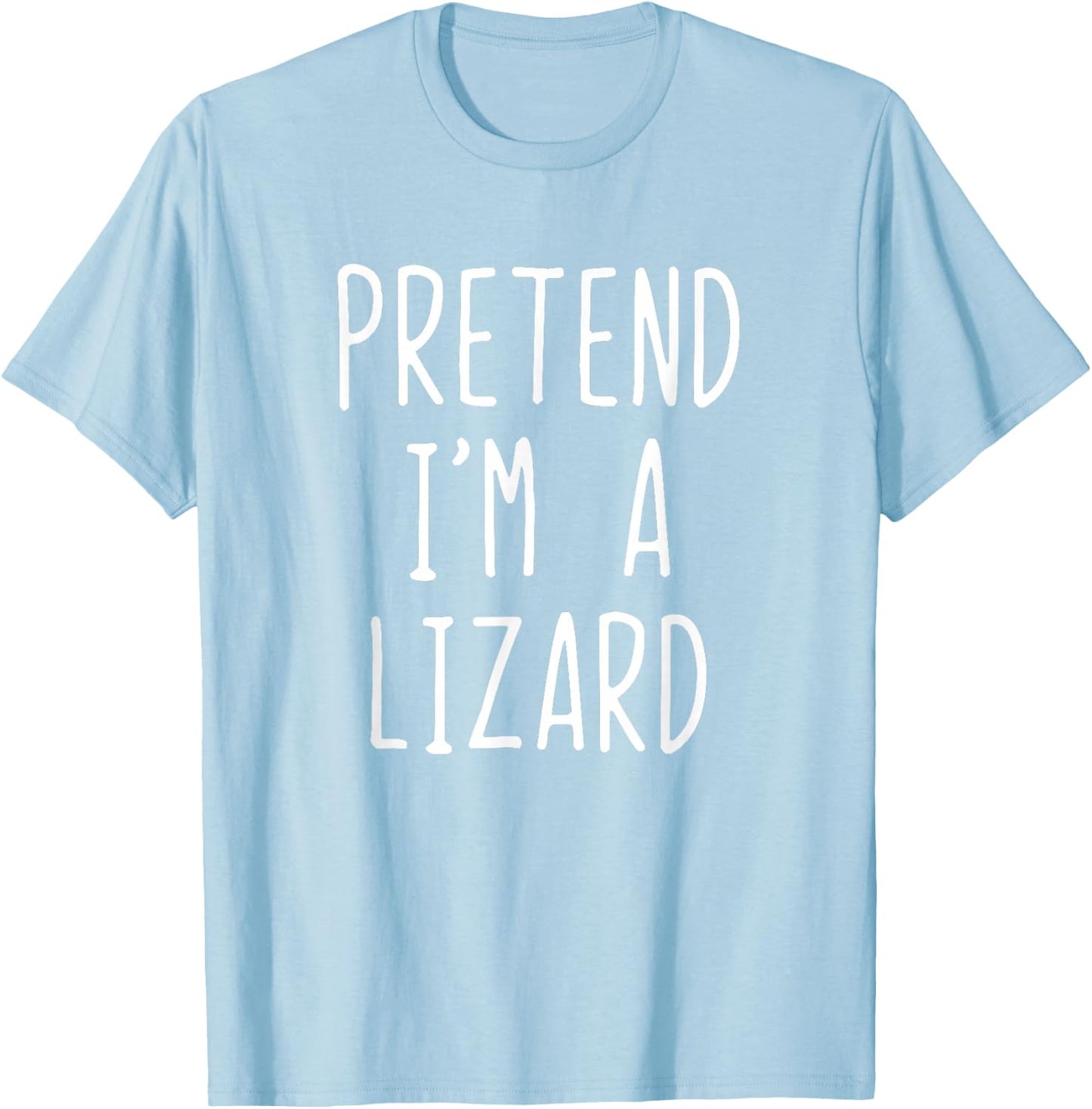 Pretend I'm Lizard Costume Halloween Funny Lazy Adult Kids T-Shirt - T-Shirt | Light Blue