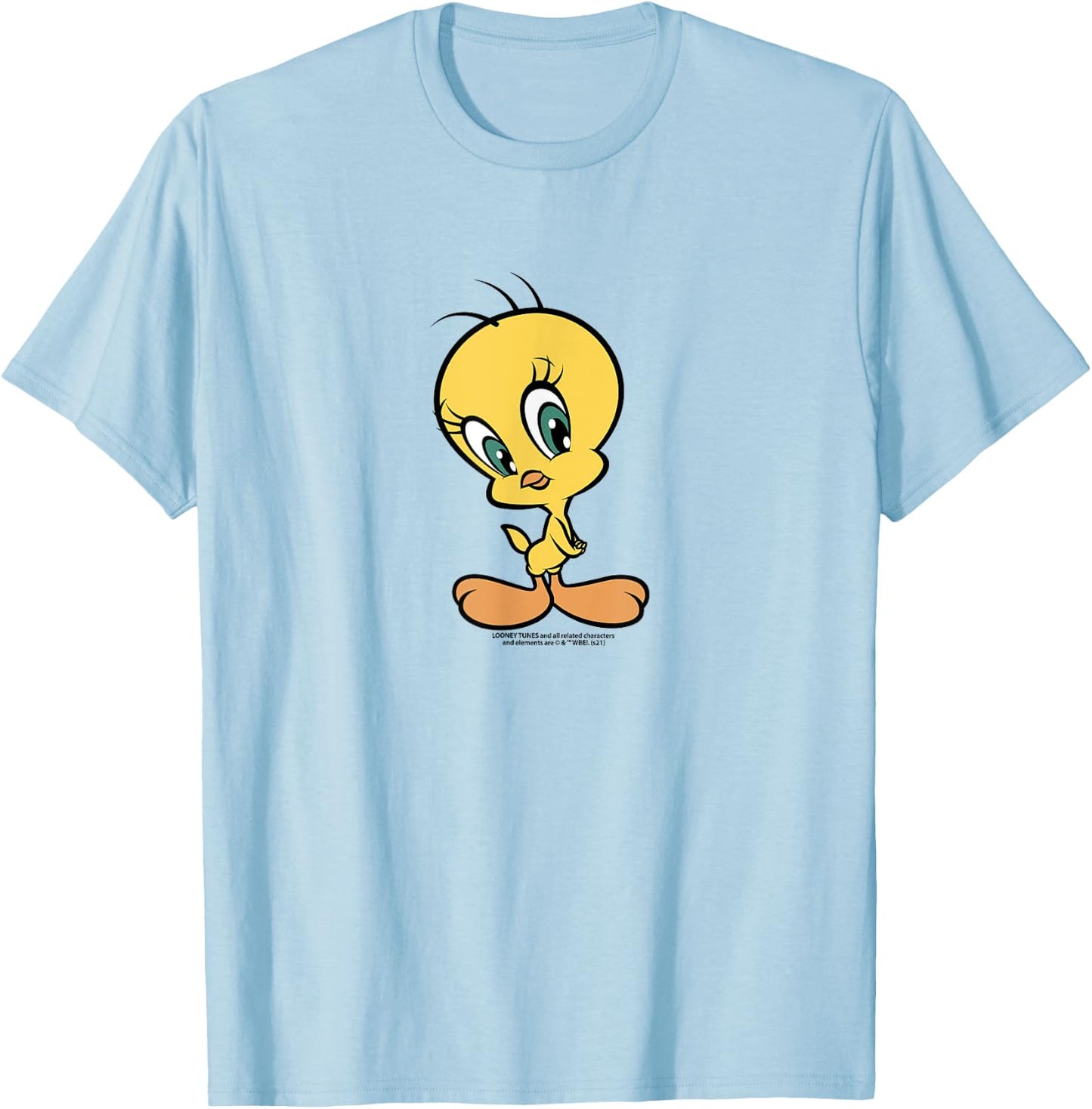 Looney Tunes Tweety Bird Cute Portrait Folded Hands T-Shirt - T-Shirt | Light Blue