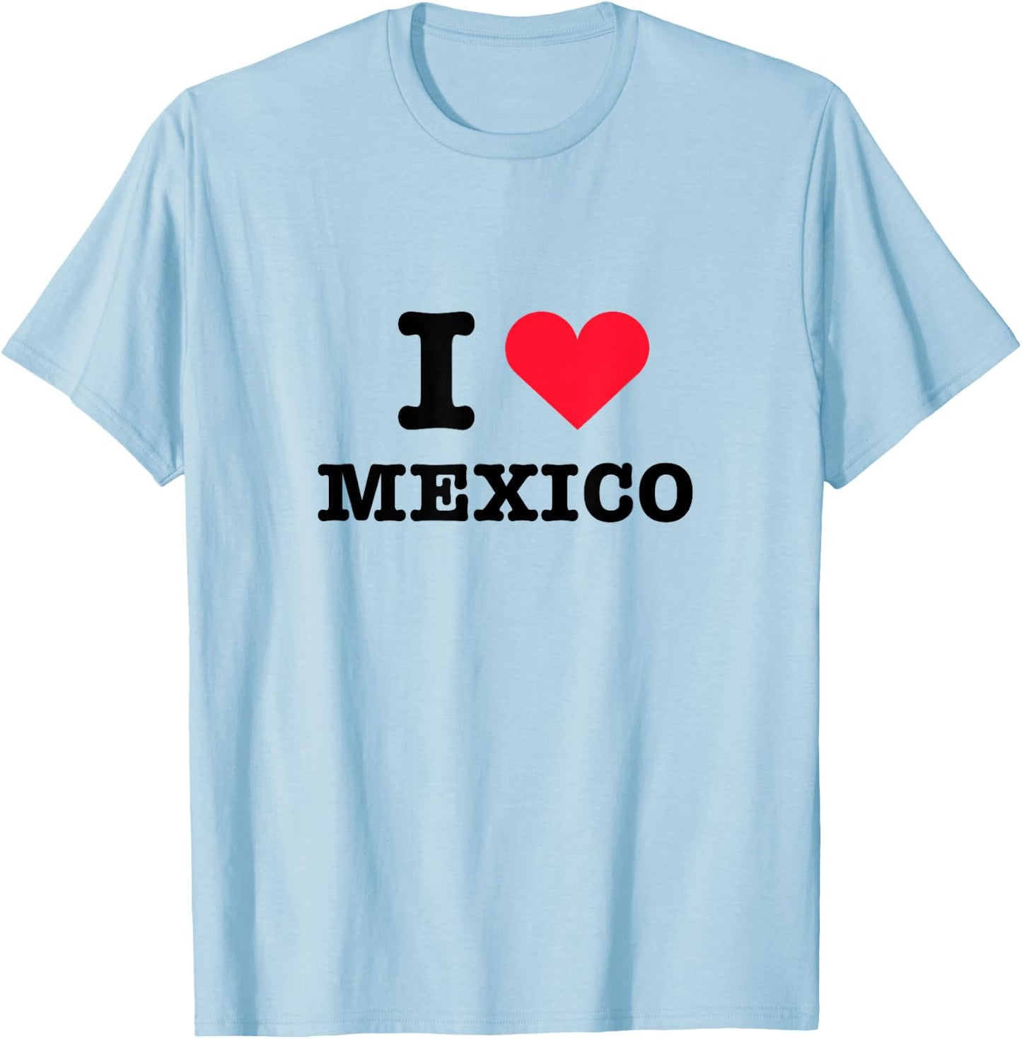 I Heart Mexico White Shirt - I Love Mexico White T-Shirt - T-Shirt | Light Blue