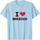 I Heart Mexico White Shirt - I Love Mexico White T-Shirt - T-Shirt | Light Blue