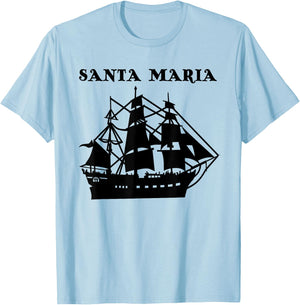 Santa Maria - Christopher Columbus Ship America History T-Shirt - T-Shirt | Light Blue