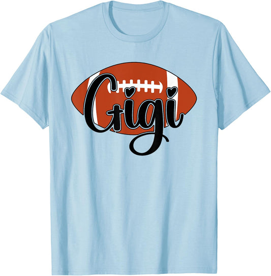 Gigi Football Gigi Proud Grandma Gigi Of A Football Player T-Shirt - T-Shirt | Light Blue