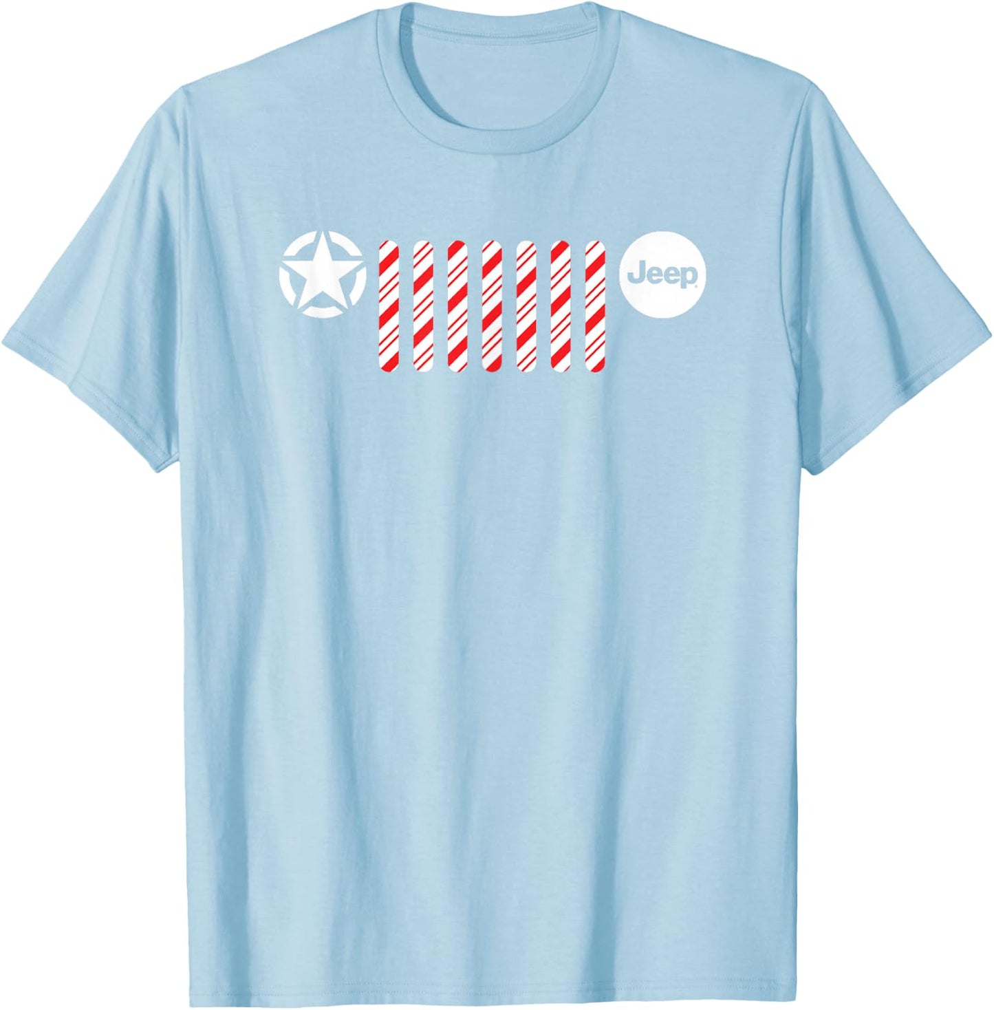 Jeep Candy Cane Grille T-Shirt - T-Shirt | Light Blue
