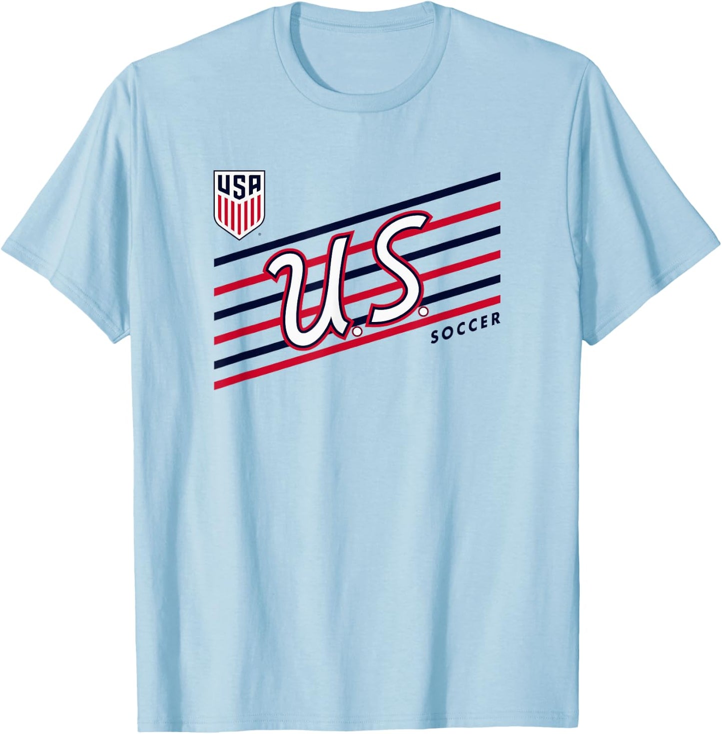 U.S. Soccer Retro Perform Gray USMNT Officially Licensed T-Shirt - T-Shirt | Light Blue