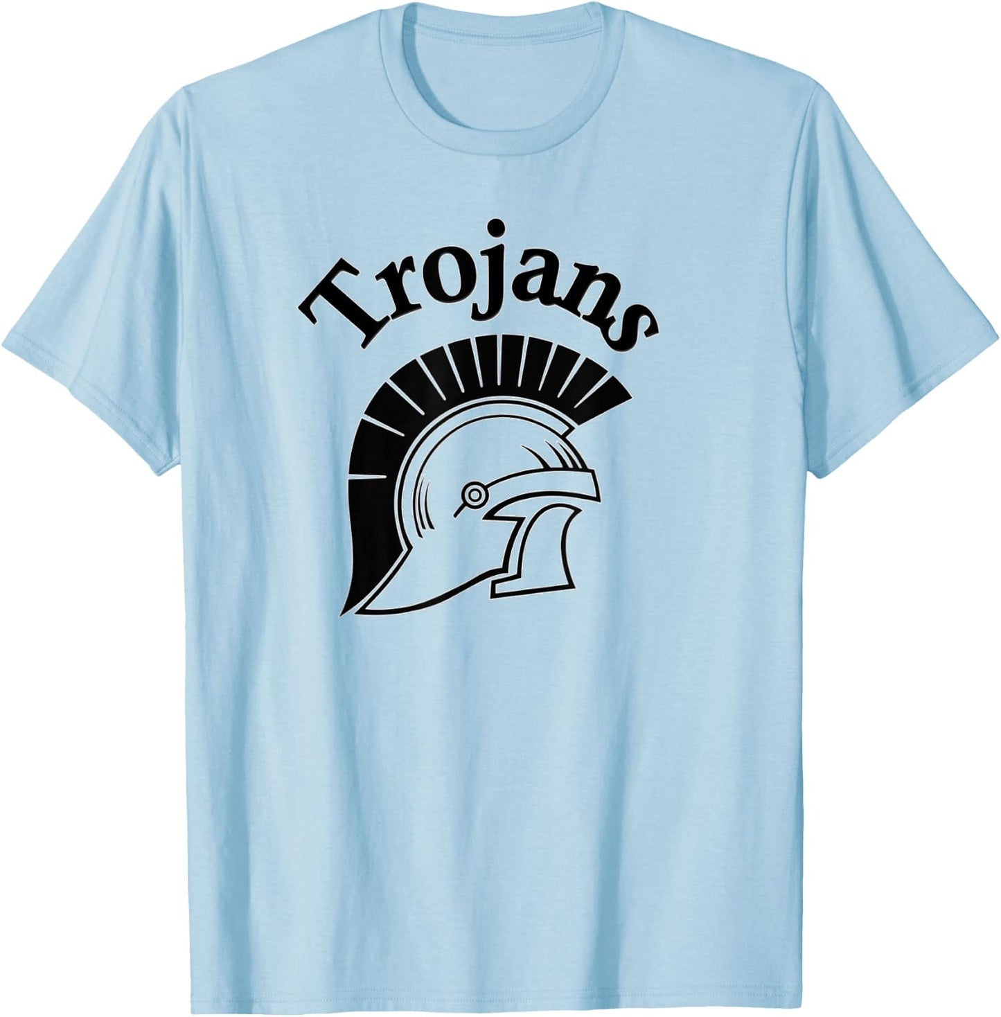 Trojans team - Black Logo T-Shirt - T-Shirt | Light Blue