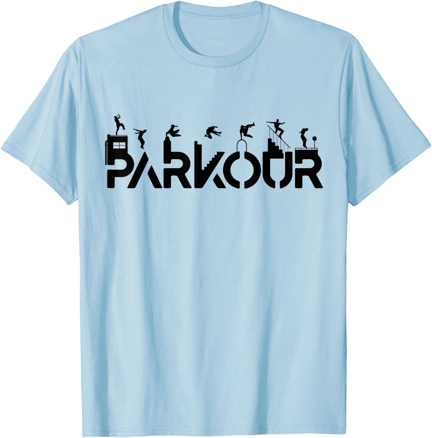 Freerunning Shirt for Parkour Runner | Parkour T-Shirt - T-Shirt | Light Blue
