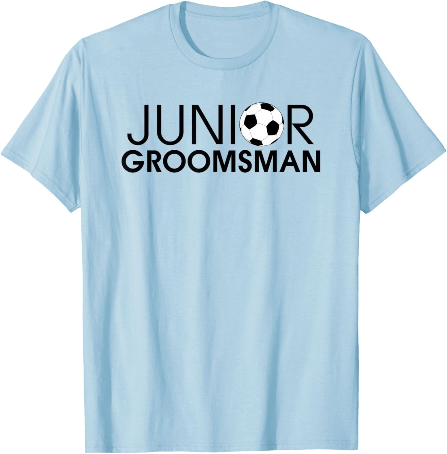 Junior Groomsman Soccer Ball Wedding T-Shirt - T-Shirt | Light Blue