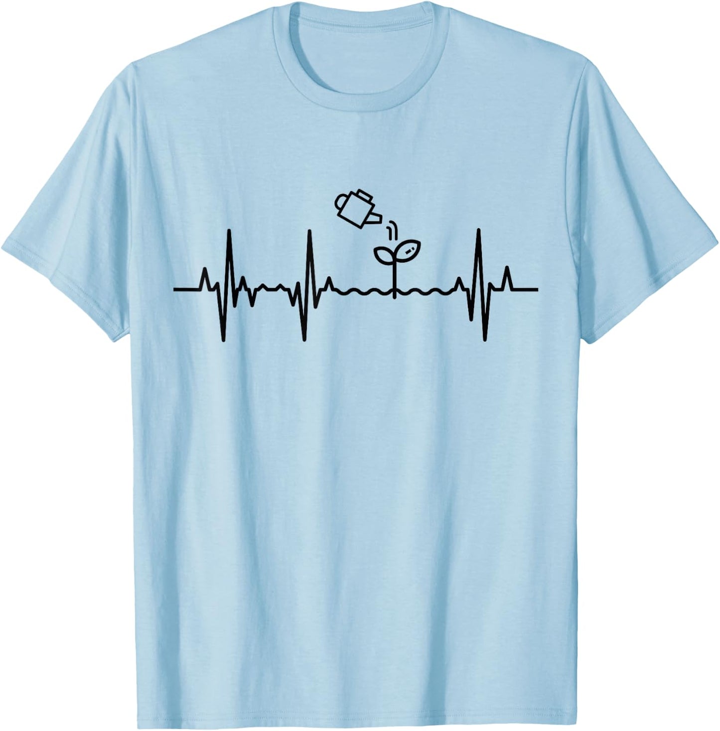 Ligne cardiaque de jardinage Fréquence cardiaque T-Shirt - T-Shirt | Light Blue