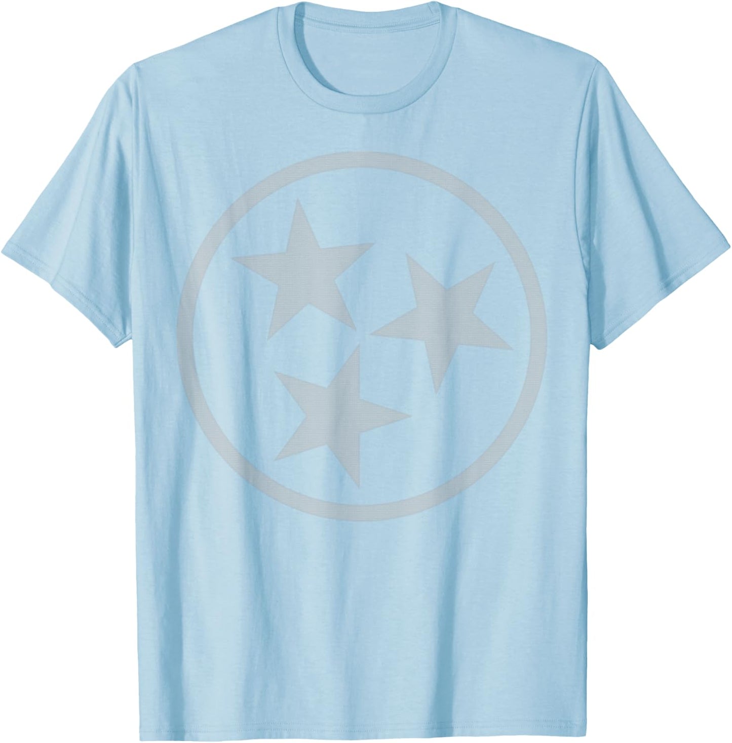 Tennessee Volunteer State Flag Tri-Star Men & Women T-Shirt - T-Shirt | Light Blue