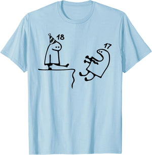 Adult 18th Birthday Party Funny for 18 Years Old Teens T-Shirt - T-Shirt | Light Blue