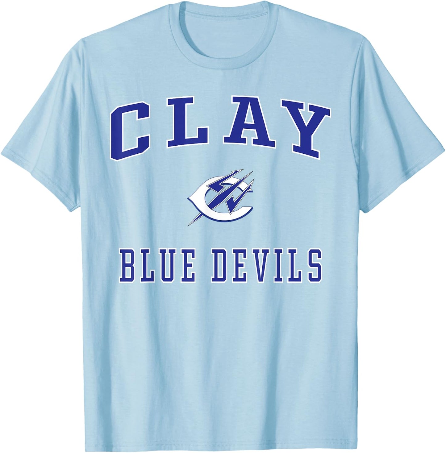 Clay High School Blue Devils T-Shirt - T-Shirt | Light Blue