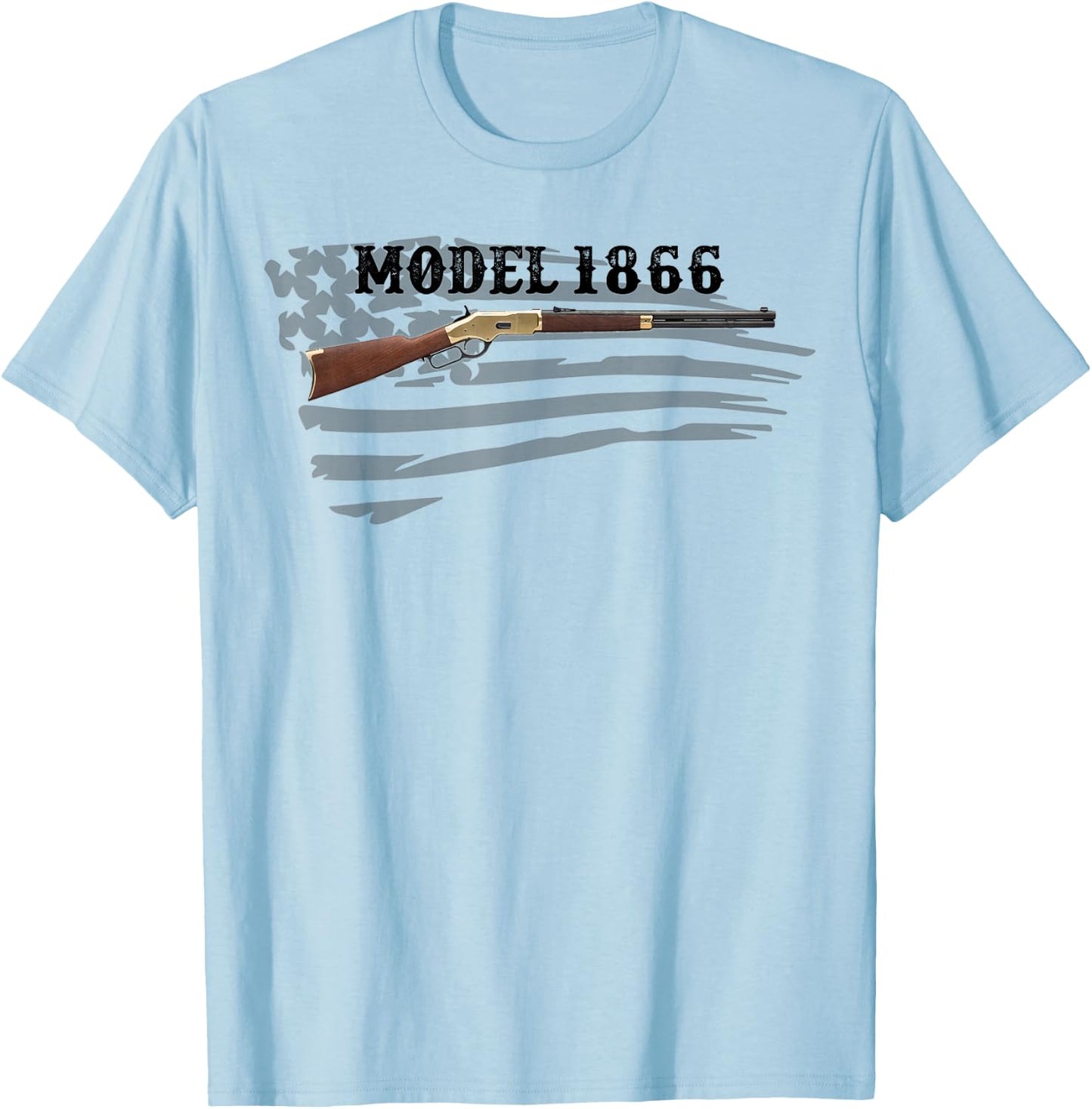 Model 1866 Lever Action Rifle T-Shirt - T-Shirt | Light Blue