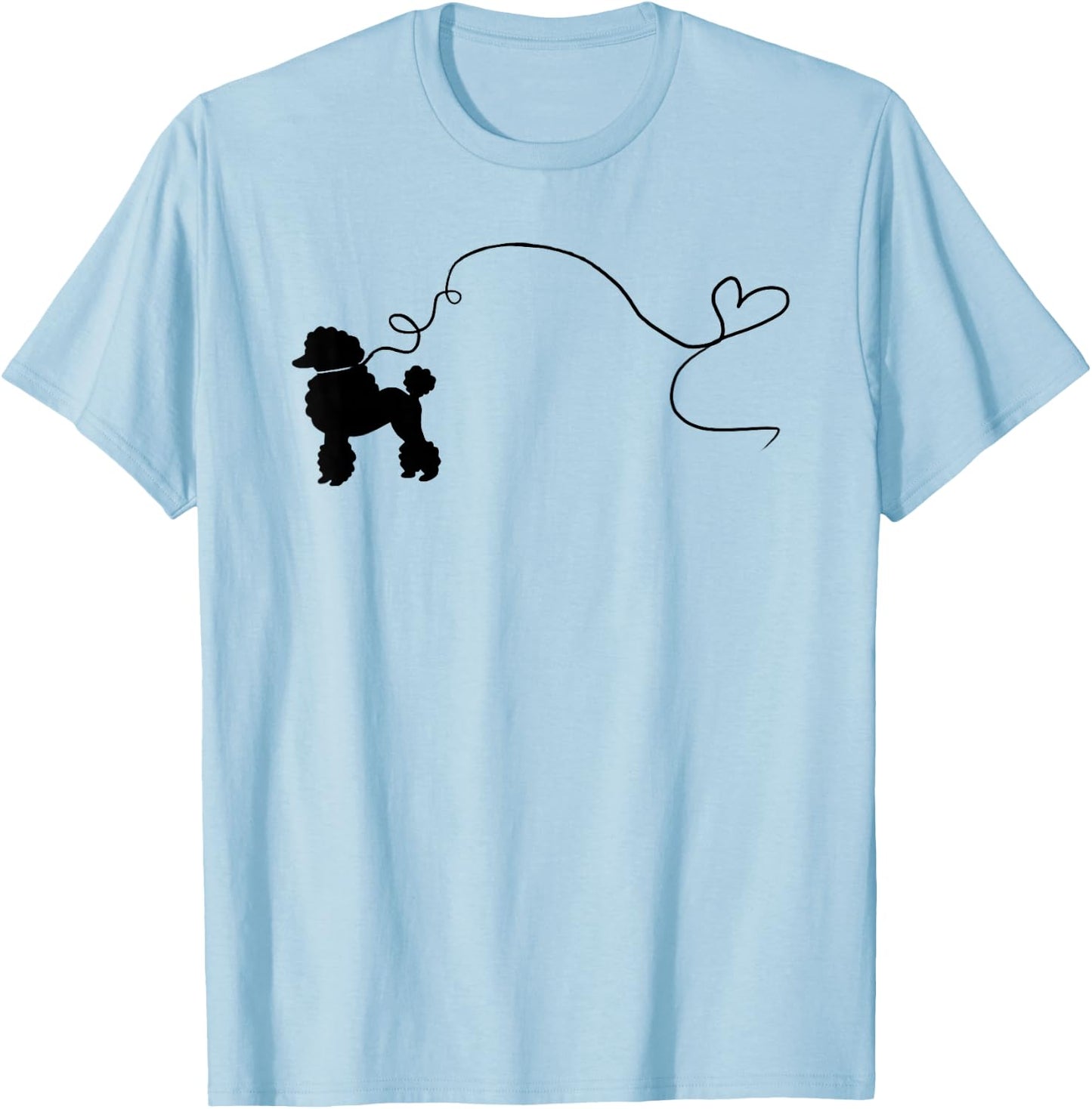 Sock Hop 50s Costume Poodle Shirt Cute Poodle 1950's Heart T-Shirt - T-Shirt | Light Blue