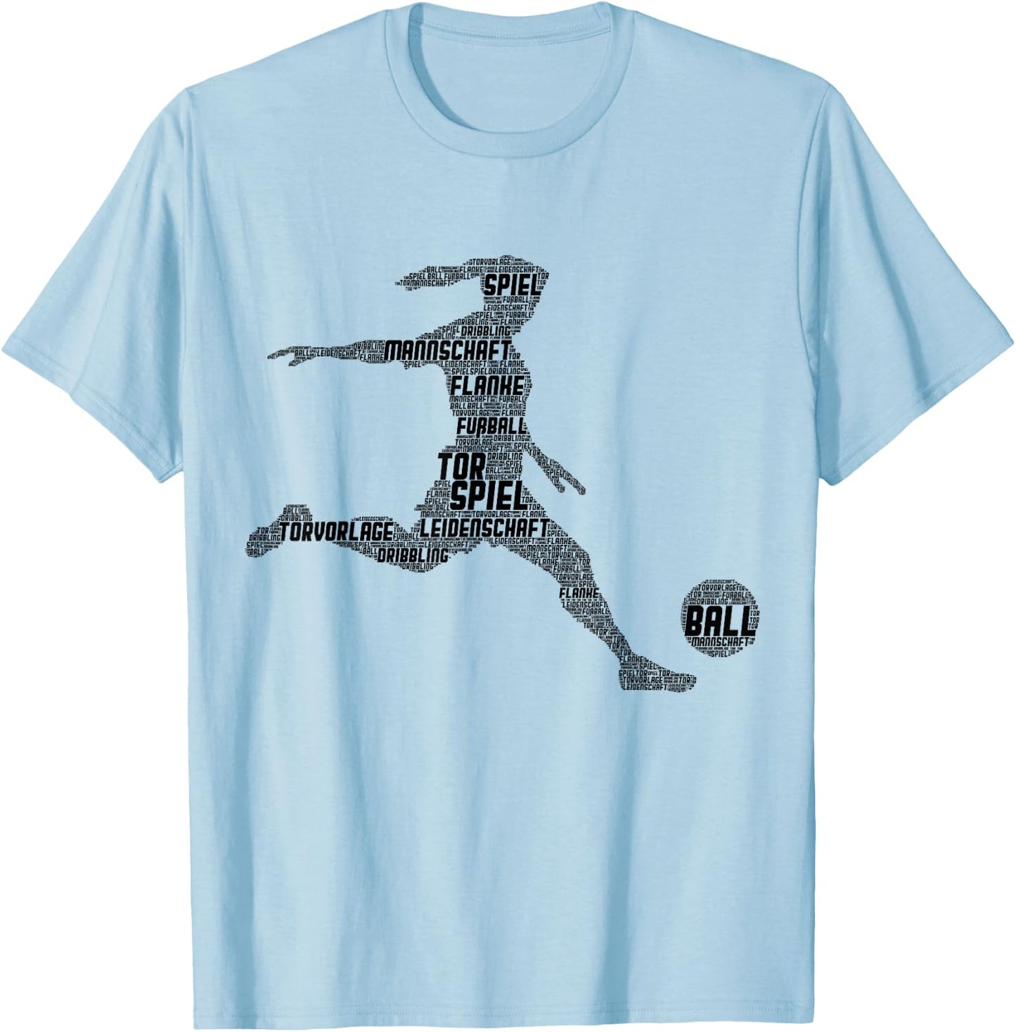 Fußball Mädchen Fußballerin Damen Kinder T-Shirt - T-Shirt | Light Blue
